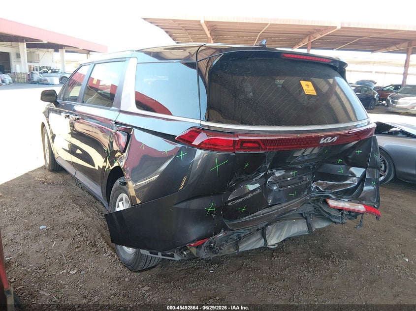 2022 Kia Carnival VIN KNDNB4H3XN6185149 IAAI salvage auction — REAR END, Salvage (Arizona), sold $8,500 on 2026-08-25 (photo 3)
