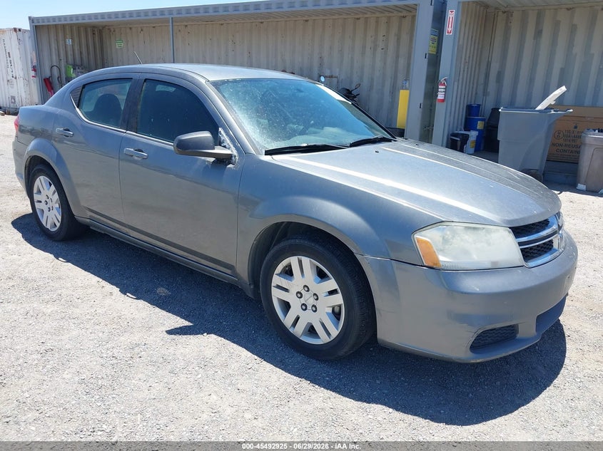2013 Dodge Avenger VIN 1C3CDZAB1DN594018 IAAI salvage auction — NORMAL WEAR, Clear (California), sold $400 on 2026-08-01 (photo 1)