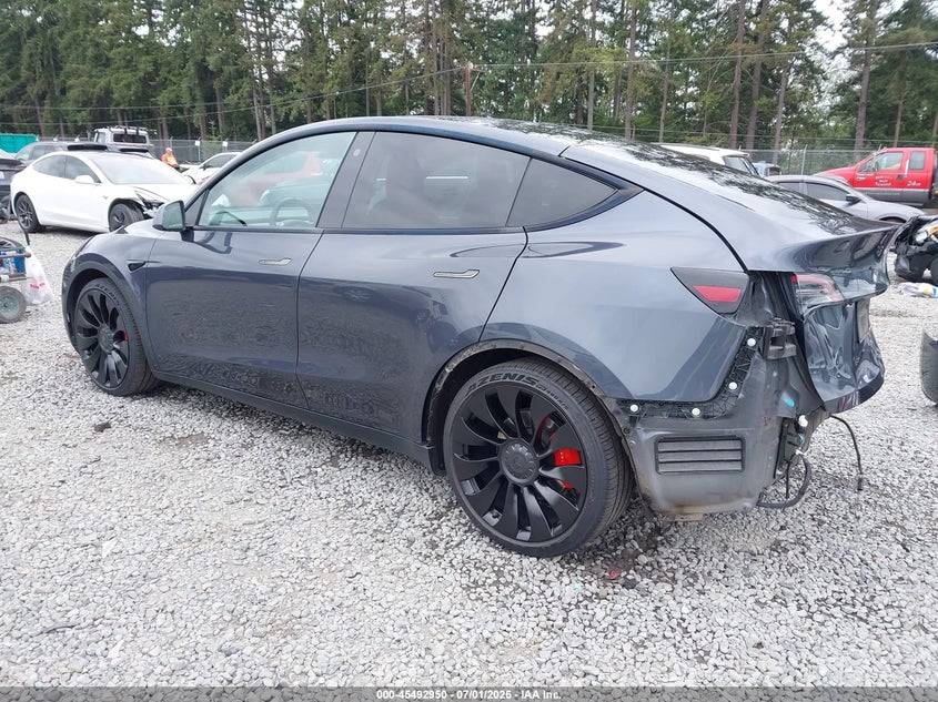 2022 Tesla Model y VIN 7SAYGDEF7NF342432 IAAI salvage auction — REAR END, Salvage Title, sold $11,675 on 2026-07-22 (photo 3)