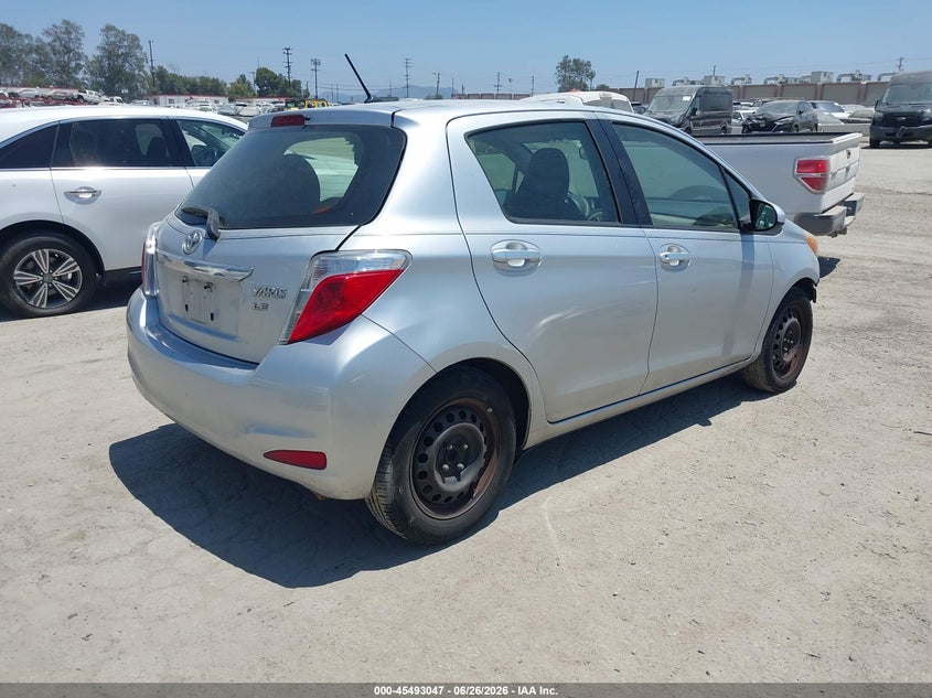 2012 Toyota Yaris VIN JTDKTUD37CD531589 IAAI salvage auction — LEFT FRONT, Salvage (California), sold $1,150 on 2026-07-29 (photo 4)