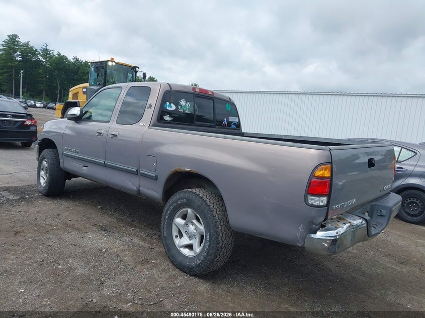 2002 Toyota Tundra VIN 5TBBT44122S302182 IAAI salvage auction — FRONT & REAR, Clear (Massachusetts), sold $750 on 2026-07-31 (photo 3)