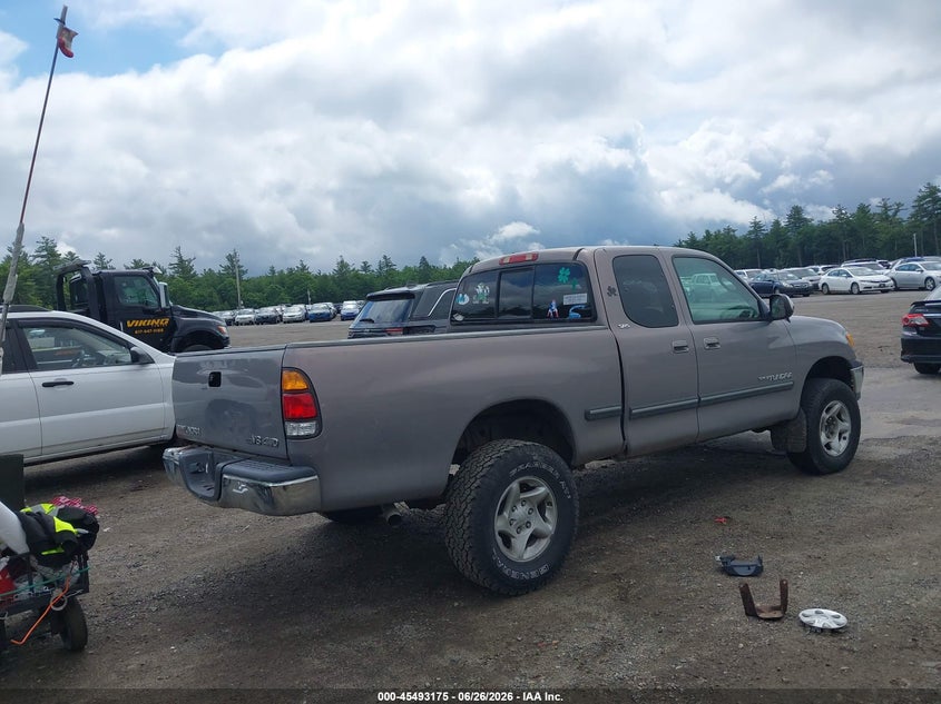 2002 Toyota Tundra VIN 5TBBT44122S302182 IAAI salvage auction — FRONT & REAR, Clear (Massachusetts), sold $750 on 2026-07-31 (photo 4)