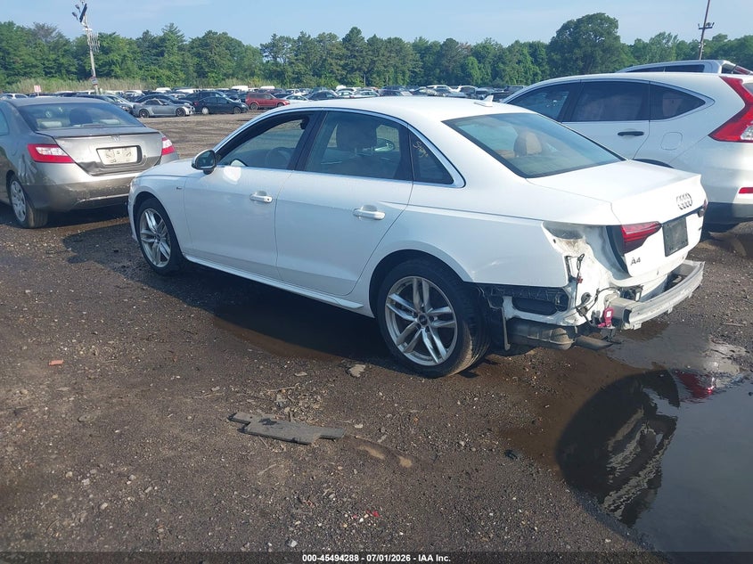 2020 Audi A4 VIN WAUDNAF43LA062782 IAAI salvage auction — REAR END, Salvage Title, sold $7,900 on 2026-07-25 (photo 3)