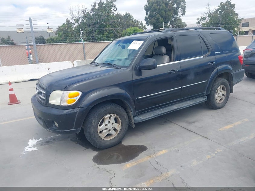 2001 Toyota Sequoia VIN 5TDZT38A31S011201 IAAI salvage auction — NORMAL WEAR, Salvage Title - Dealer (California), sold $400 on 2026-07-29 (photo 2)