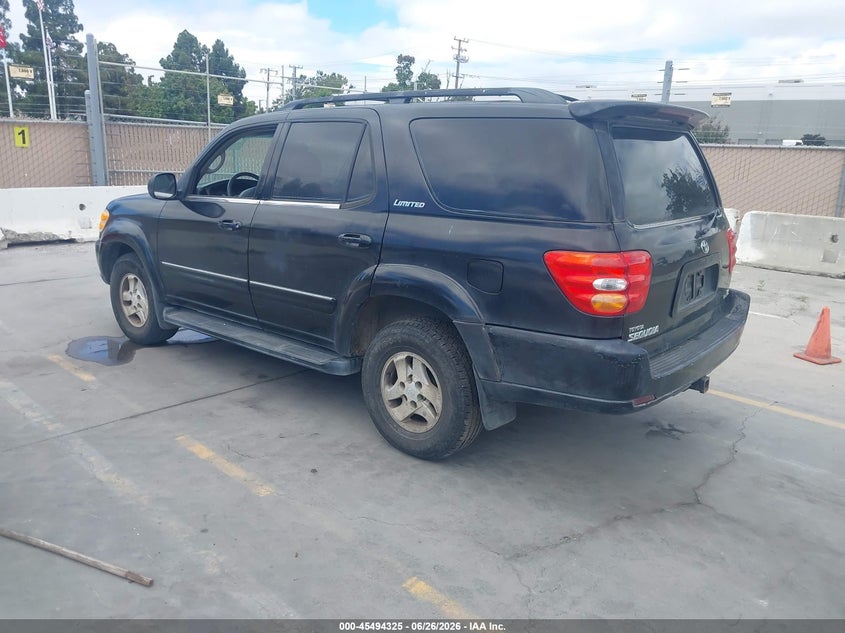 2001 Toyota Sequoia VIN 5TDZT38A31S011201 IAAI salvage auction — NORMAL WEAR, Salvage Title - Dealer (California), sold $400 on 2026-07-29 (photo 3)