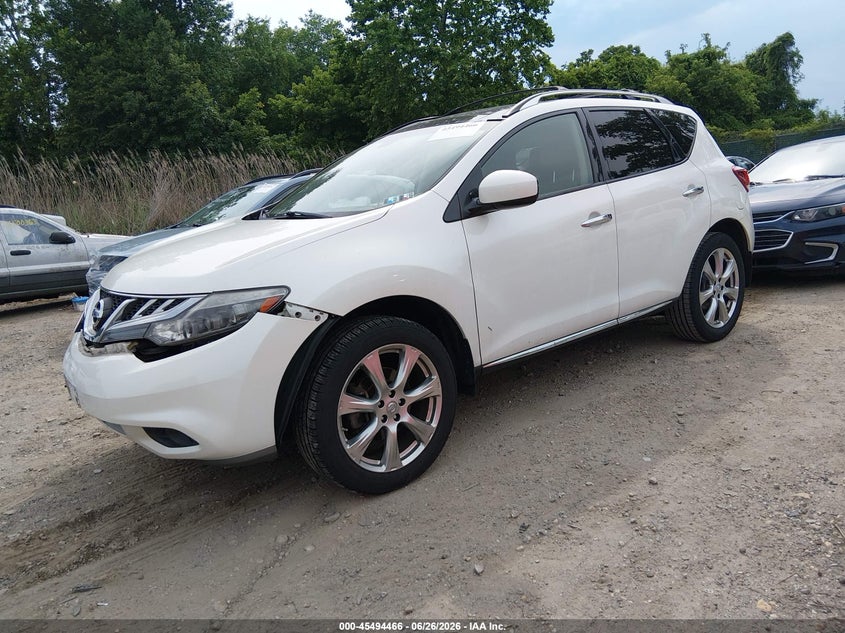 2012 Nissan Murano VIN JN8AZ1MU9CW108622 IAAI salvage auction — FRONT END, Salvage - Greater Than 75% (Maryland), sold $375 on 2026-07-16 (photo 2)