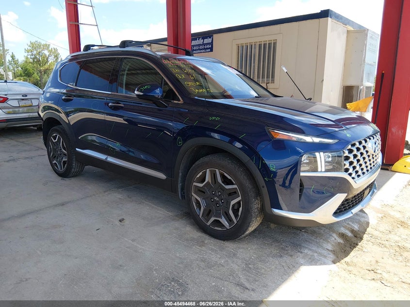 2021 Hyundai Santa fe VIN 5NMS44AL8MH364363 IAAI salvage auction — REAR END, Rebuildable (Florida), sold $7,100 on 2026-07-10 (photo 1)