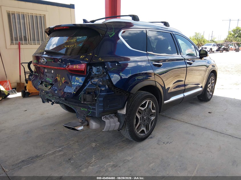 2021 Hyundai Santa fe VIN 5NMS44AL8MH364363 IAAI salvage auction — REAR END, Rebuildable (Florida), sold $7,100 on 2026-07-10 (photo 4)
