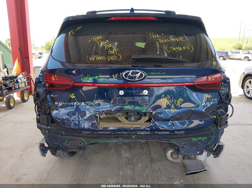 2021 Hyundai Santa fe VIN 5NMS44AL8MH364363 IAAI salvage auction — REAR END, Rebuildable (Florida), sold $7,100 on 2026-07-10 (photo 6)