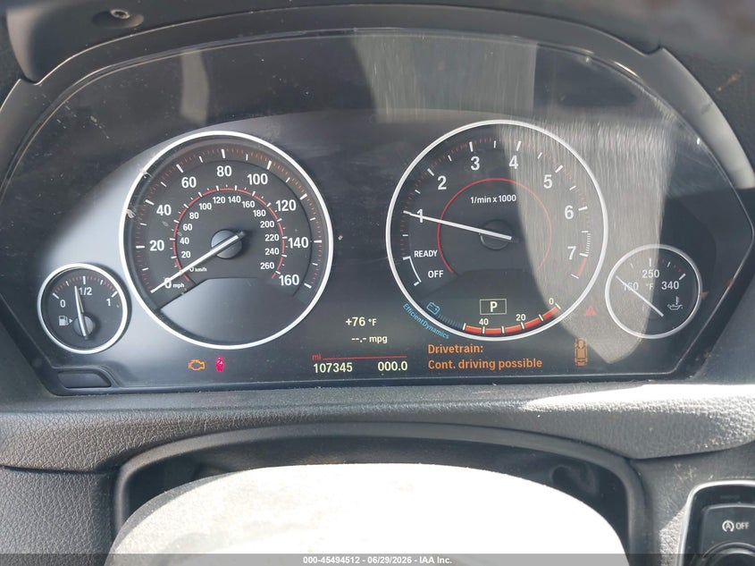 2016 BMW 3er VIN WBA8E9G51GNT43663 IAAI salvage auction — UNKNOWN, Clear - Dealer Only (California), sold $1,900 on 2026-07-22 (photo 7)