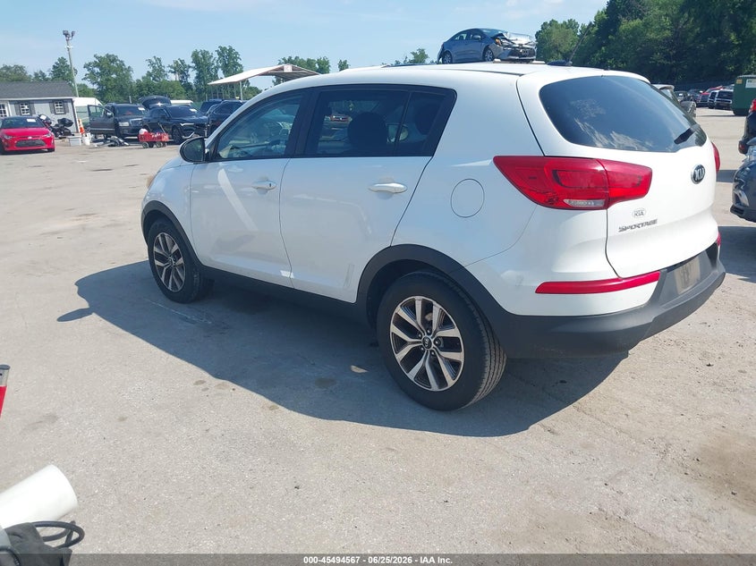 2015 Kia Sportage VIN KNDPB3AC2F7786578 IAAI salvage auction — NORMAL WEAR, Clear (Maryland), sold $1,150 on 2026-07-23 (photo 3)