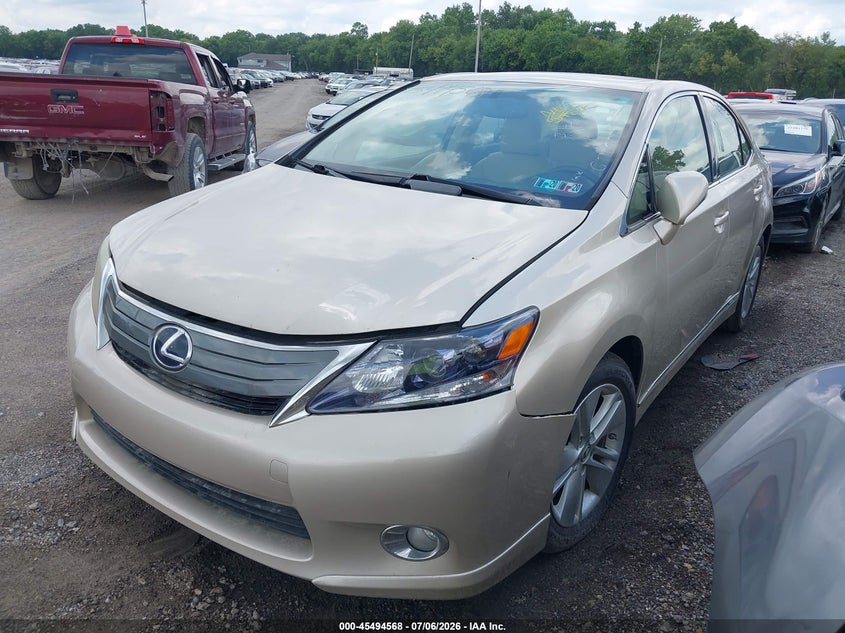 2011 Lexus Hs 250h VIN JTHBB1BA7B2048356 IAAI salvage auction — RIGHT SIDE, Clear (Indiana), sold $2,100 on 2026-07-15 (photo 2)
