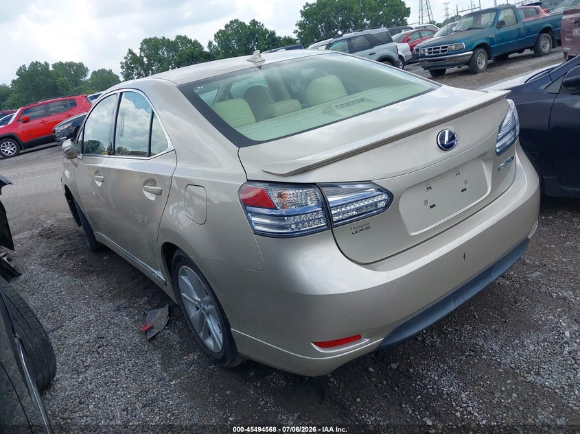 2011 Lexus Hs 250h VIN JTHBB1BA7B2048356 IAAI salvage auction — RIGHT SIDE, Clear (Indiana), sold $2,100 on 2026-07-15 (photo 3)