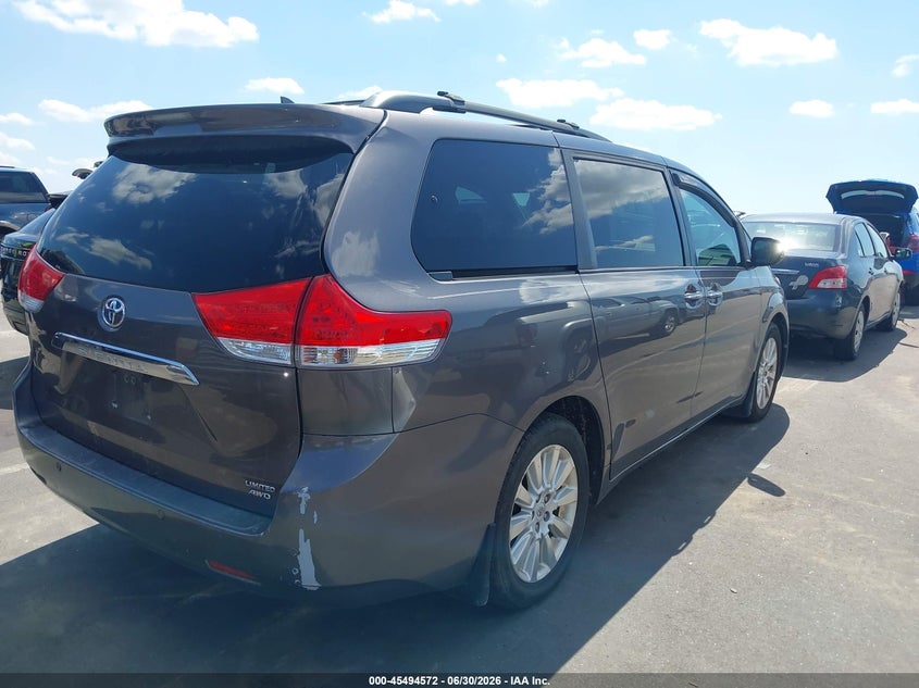 2011 Toyota Sienna VIN 5TDDK3DCXBS027255 IAAI salvage auction — LEFT SIDE, Salvage (Idaho), sold $1,650 on 2026-07-22 (photo 4)