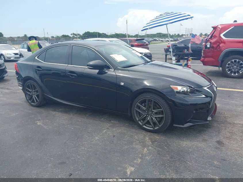 2016 Lexus Is VIN JTHBA1D25G5023714 IAAI salvage auction — LEFT REAR, Rebuildable (Florida), sold $2,550 on 2026-07-30 (photo 1)