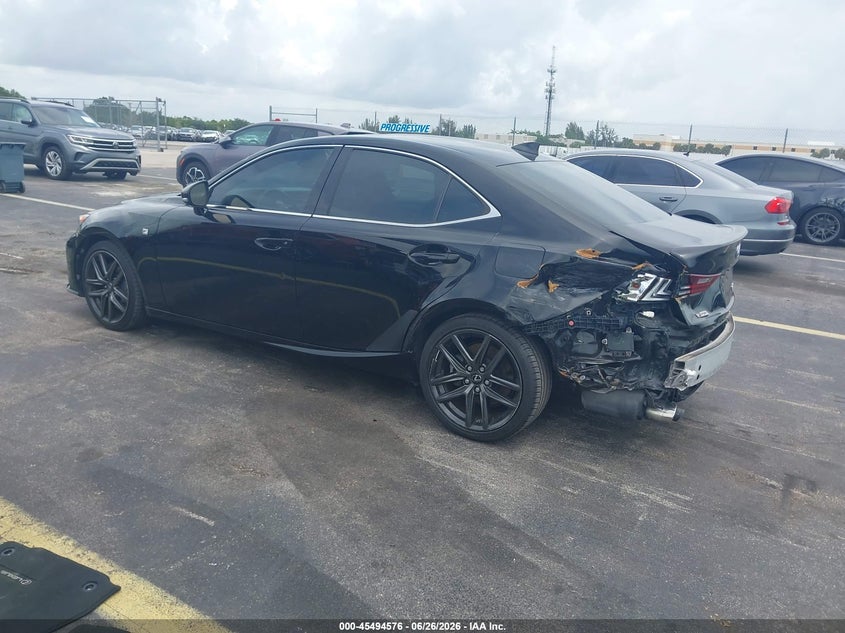 2016 Lexus Is VIN JTHBA1D25G5023714 IAAI salvage auction — LEFT REAR, Rebuildable (Florida), sold $2,550 on 2026-07-30 (photo 3)
