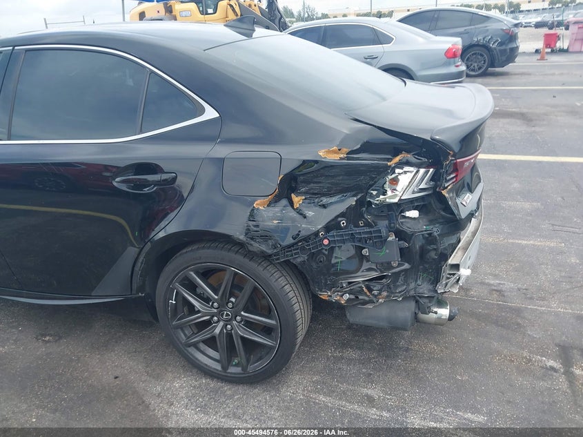 2016 Lexus Is VIN JTHBA1D25G5023714 IAAI salvage auction — LEFT REAR, Rebuildable (Florida), sold $2,550 on 2026-07-30 (photo 6)
