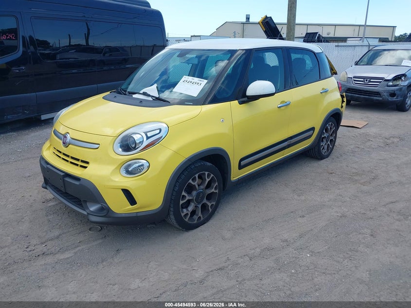 2014 Fiat 500l VIN ZFBCFADH5EZ004603 IAAI salvage auction — REAR END, Rebuildable (Florida), sold $850 on 2026-07-11 (photo 2)