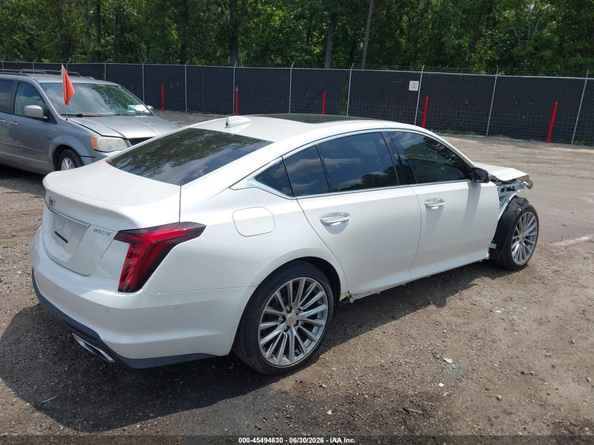2020 Cadillac Ct5 VIN 1G6DN5RK8L0128658 IAAI salvage auction — LEFT FRONT, Salvage Title, sold $7,050 on 2026-08-19 (photo 4)