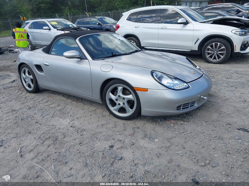 2001 Porsche Boxster VIN WP0CA29881U627201 IAAI salvage auction — SIDE, Salvage (South Carolina), sold $2,350 on 2026-08-02 (photo 1)