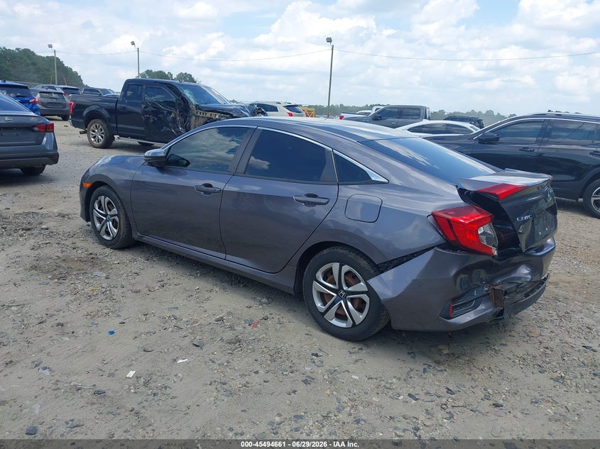 2017 Honda Civic VIN 19XFC2F56HE068001 IAAI salvage auction — REAR END, Salvage Title, sold $3,650 on 2026-07-19 (photo 3)