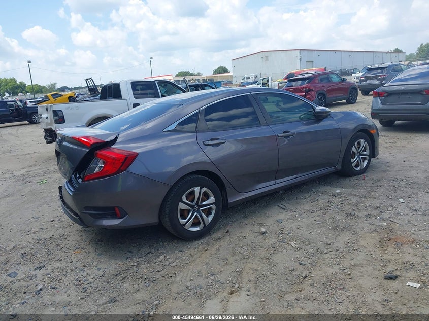 2017 Honda Civic VIN 19XFC2F56HE068001 IAAI salvage auction — REAR END, Salvage Title, sold $3,650 on 2026-07-19 (photo 4)