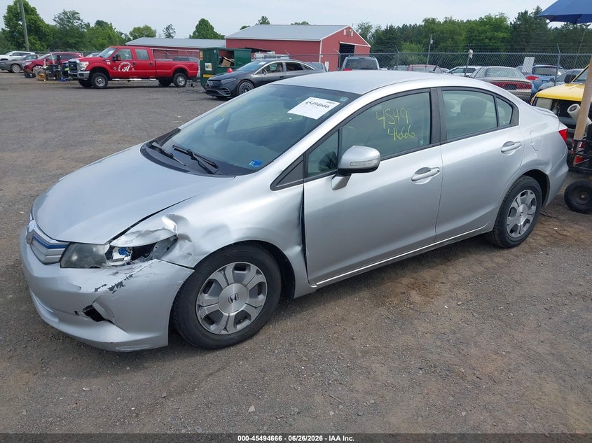 2012 Honda Civic VIN JHMFB4F33CS003432 IAAI salvage auction — NORMAL WEAR, Clear (Virginia), sold $550 on 2026-07-21 (photo 2)