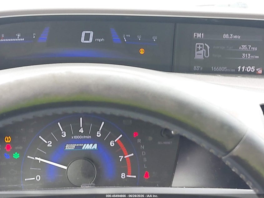 2012 Honda Civic VIN JHMFB4F33CS003432 IAAI salvage auction — NORMAL WEAR, Clear (Virginia), sold $550 on 2026-07-21 (photo 7)