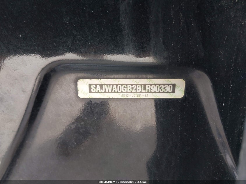 2011 Jaguar Xf VIN SAJWA0GB2BLR90330 IAAI salvage auction — FRONT & REAR, Mv-907A (New York), sold $425 on 2026-07-07 (photo 9)