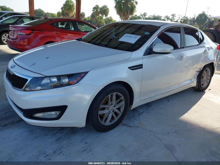 2012 Kia Optima VIN KNAGM4A76C5289640 IAAI salvage auction — SIDE, Rebuildable (Florida), sold $25 on 2026-07-21 (photo 2)