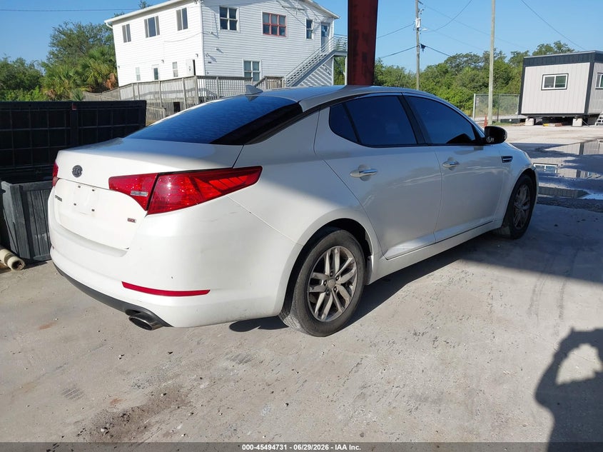 2012 Kia Optima VIN KNAGM4A76C5289640 IAAI salvage auction — SIDE, Rebuildable (Florida), sold $25 on 2026-07-21 (photo 4)