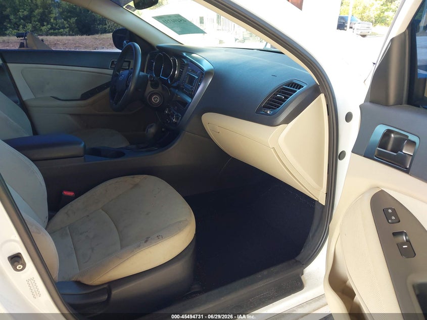 2012 Kia Optima VIN KNAGM4A76C5289640 IAAI salvage auction — SIDE, Rebuildable (Florida), sold $25 on 2026-07-21 (photo 5)