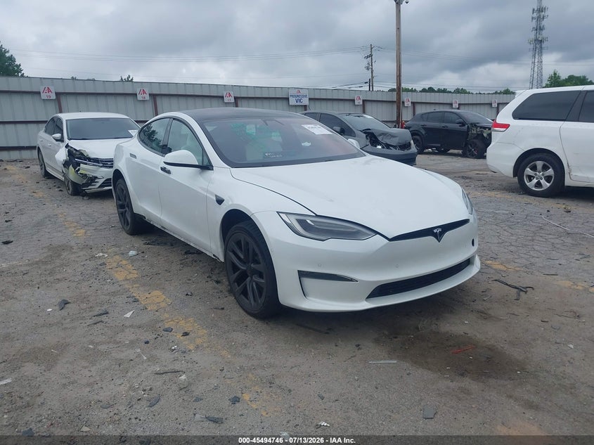 2021 Tesla Model s VIN 5YJSA1E53MF451690 IAAI salvage auction — SIDE, Salvage (Georgia), sold $11,300 on 2026-07-31 (photo 1)