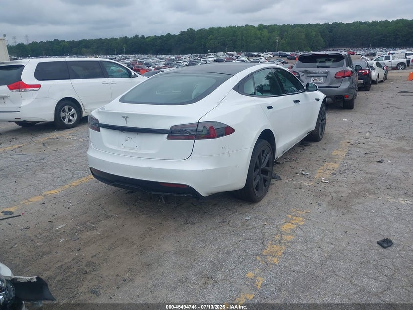 2021 Tesla Model s VIN 5YJSA1E53MF451690 IAAI salvage auction — SIDE, Salvage (Georgia), sold $11,300 on 2026-07-31 (photo 4)