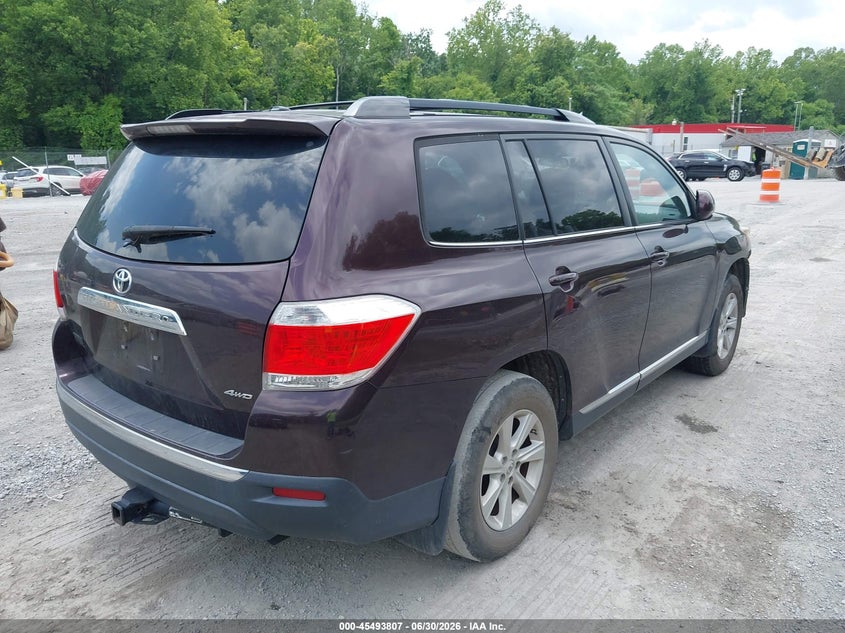 2012 Toyota Highlander VIN 5TDBK3EH4CS160855 IAAI salvage auction — FRONT END, Salvage (Virginia), sold $3,050 on 2026-07-28 (photo 4)
