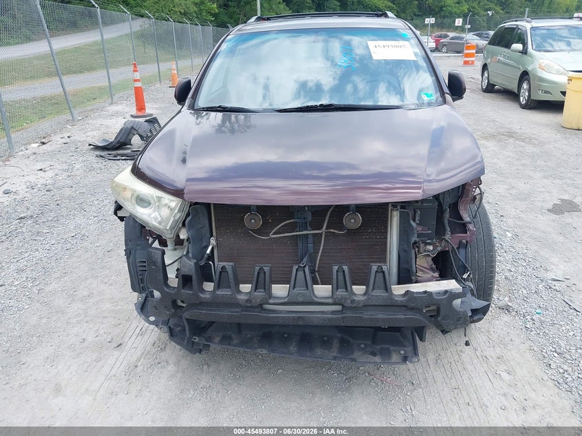 2012 Toyota Highlander VIN 5TDBK3EH4CS160855 IAAI salvage auction — FRONT END, Salvage (Virginia), sold $3,050 on 2026-07-28 (photo 6)