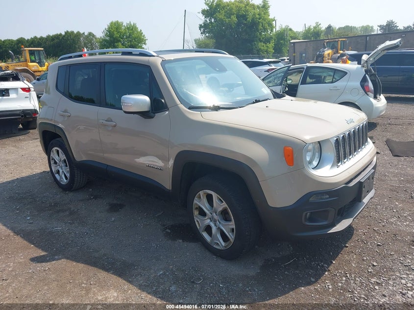 2016 Jeep Renegade VIN ZACCJBDT4GPC52221 IAAI salvage auction — LEFT FRONT, Mv-907A (New York), sold $1,900 on 2026-07-09 (photo 1)