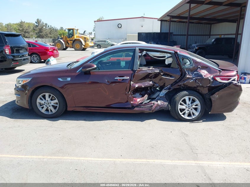 2016 Kia Optima VIN 5XXGT4L37GG109745 IAAI salvage auction — REAR END, Salvage (California), sold $1,575 on 2026-07-20 (photo 6)