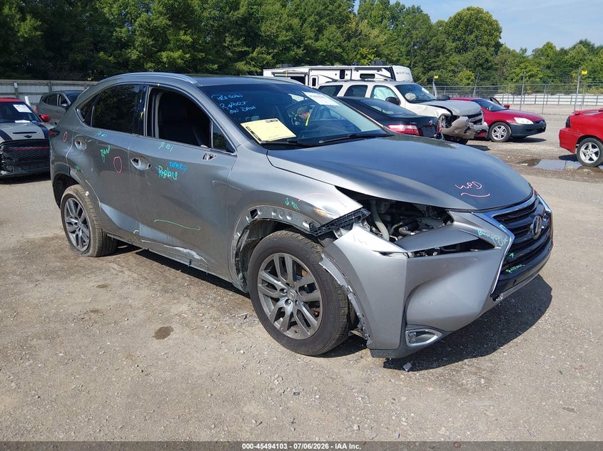 2016 Lexus Nx VIN JTJBARBZ0G2094933 IAAI salvage auction — SIDE, Salvage (Tennessee), sold $5,700 on 2026-07-22 (photo 1)