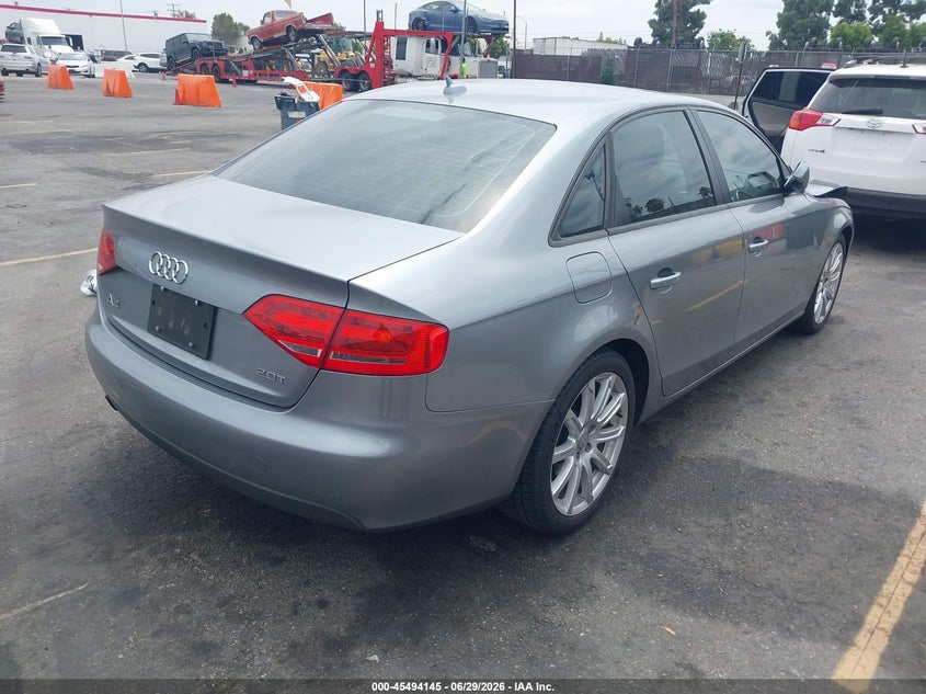 2010 Audi A4 VIN WAUAFAFL9AN069734 IAAI salvage auction — FRONT END, Salvage (California), sold $950 on 2026-07-20 (photo 4)