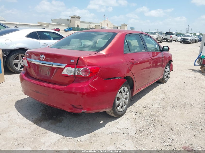 2011 Toyota Corolla VIN JTDBU4EEXB9160104 IAAI salvage auction — FRONT & REAR, Salvage (Texas), sold $975 on 2026-07-29 (photo 4)