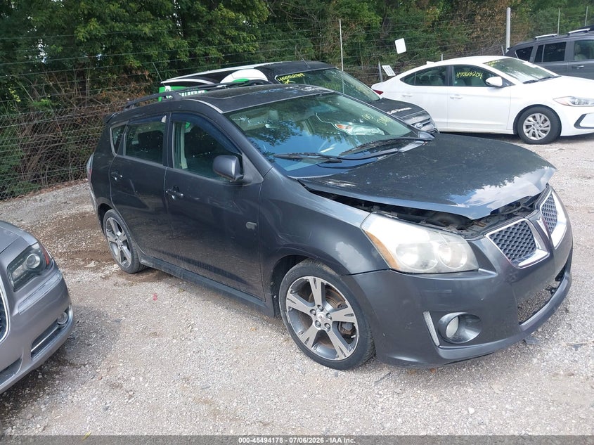 2009 Pontiac Vibe VIN 5Y2SR67059Z415850 IAAI salvage auction — FRONT & REAR, Clear (Indiana), sold $1,000 on 2026-07-29 (photo 1)