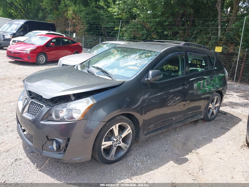 2009 Pontiac Vibe VIN 5Y2SR67059Z415850 IAAI salvage auction — FRONT & REAR, Clear (Indiana), sold $1,000 on 2026-07-29 (photo 2)
