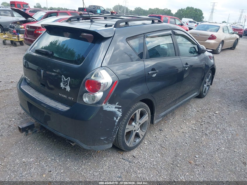 2009 Pontiac Vibe VIN 5Y2SR67059Z415850 IAAI salvage auction — FRONT & REAR, Clear (Indiana), sold $1,000 on 2026-07-29 (photo 4)