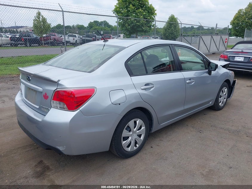 2016 Subaru Impreza VIN JF1GJAA60GH016592 IAAI salvage auction — FRONT END, Clear (Virginia), sold $925 on 2026-07-28 (photo 4)