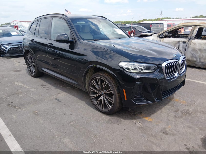 2022 BMW X3 VIN WBX57DP09NN173141 IAAI salvage auction — REAR END, Salvage Title, sold $18,100 on 2026-08-01 (photo 1)