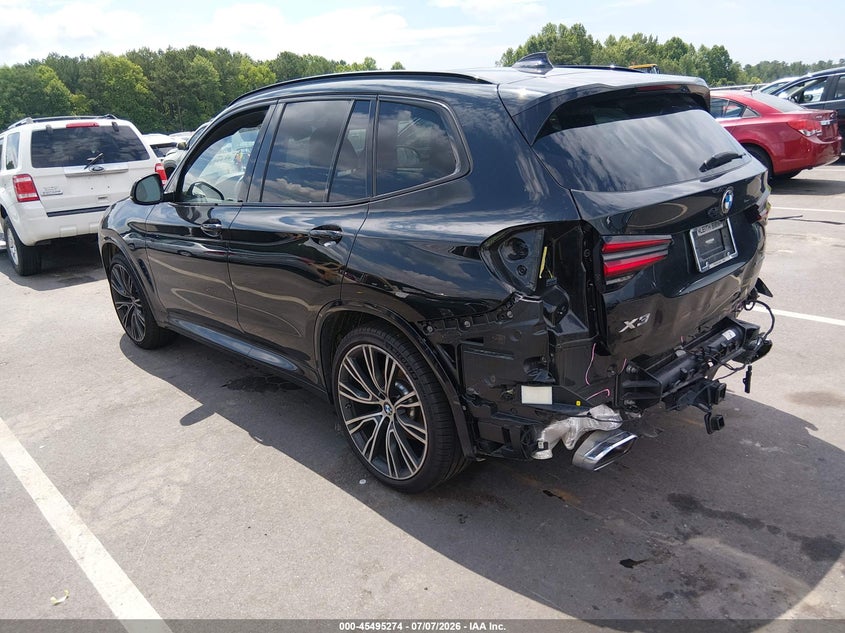 2022 BMW X3 VIN WBX57DP09NN173141 IAAI salvage auction — REAR END, Salvage Title, sold $18,100 on 2026-08-01 (photo 3)