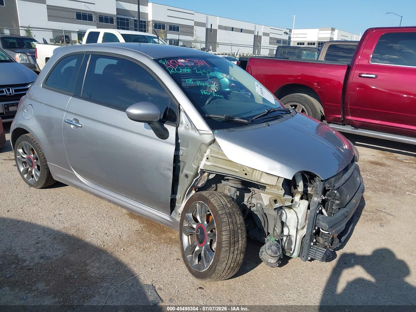 2017 Fiat 500 VIN 3C3CFFKR5HT535905 IAAI salvage auction — FRONT END, Salvage (Texas), sold $425 on 2026-08-11 (photo 1)
