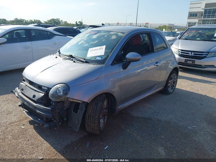 2017 Fiat 500 VIN 3C3CFFKR5HT535905 IAAI salvage auction — FRONT END, Salvage (Texas), sold $425 on 2026-08-11 (photo 2)