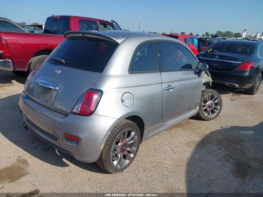 2017 Fiat 500 VIN 3C3CFFKR5HT535905 IAAI salvage auction — FRONT END, Salvage (Texas), sold $425 on 2026-08-11 (photo 4)
